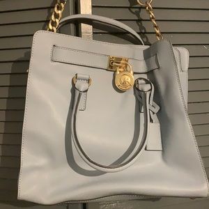 Light Blue Michael Kors Hamilton Bag